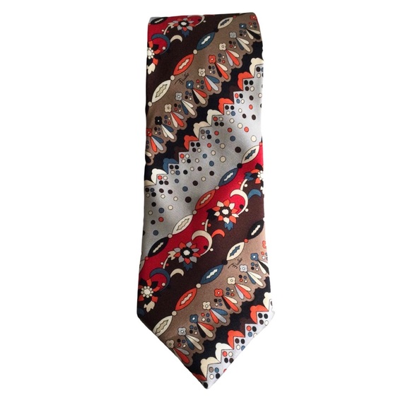Emilio Pucci Holiday Print Silk Tie - Picture 3 of 9